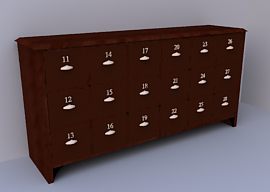 Drawers numbered